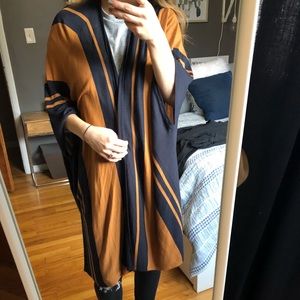 Brown and blue shawl